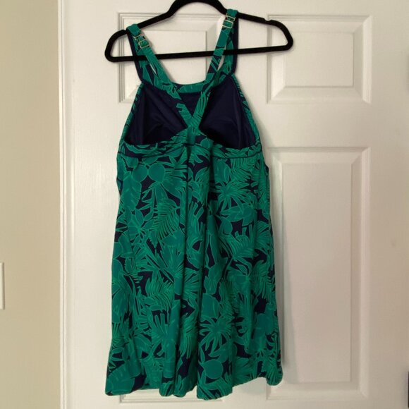 Lands' End Women's Chlorine Resistant High Neck Swim Dress Size 18W - Picture 5 of 6